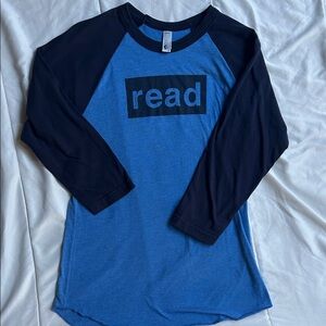 American Apparel two tone blue baseball 3/4 Sleeves